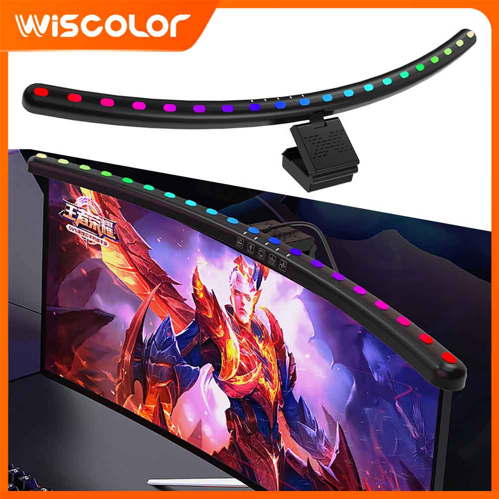 Tech Table Accessories - Barra de Luz RGBIC para Monitor,