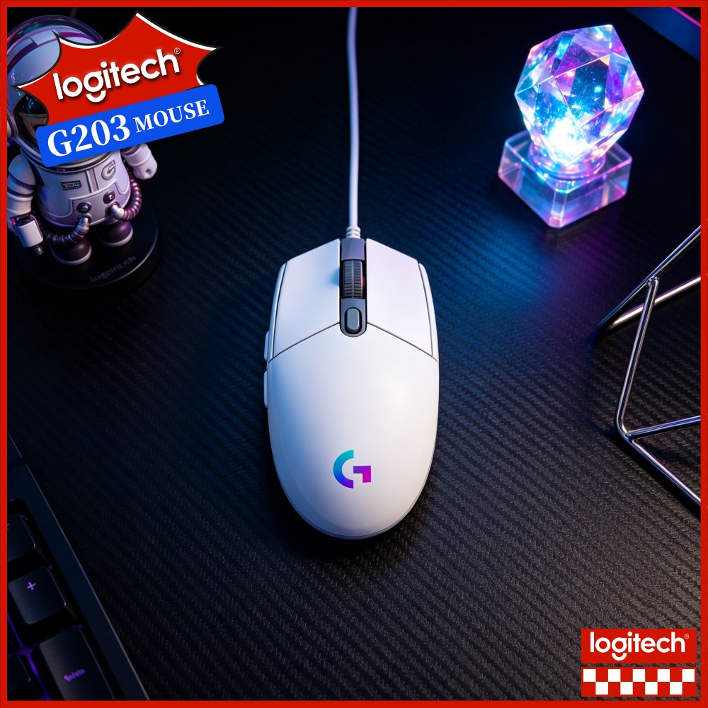 Logitech Mouse G203 - Mouse Gamer Com Fio Logitech G203,