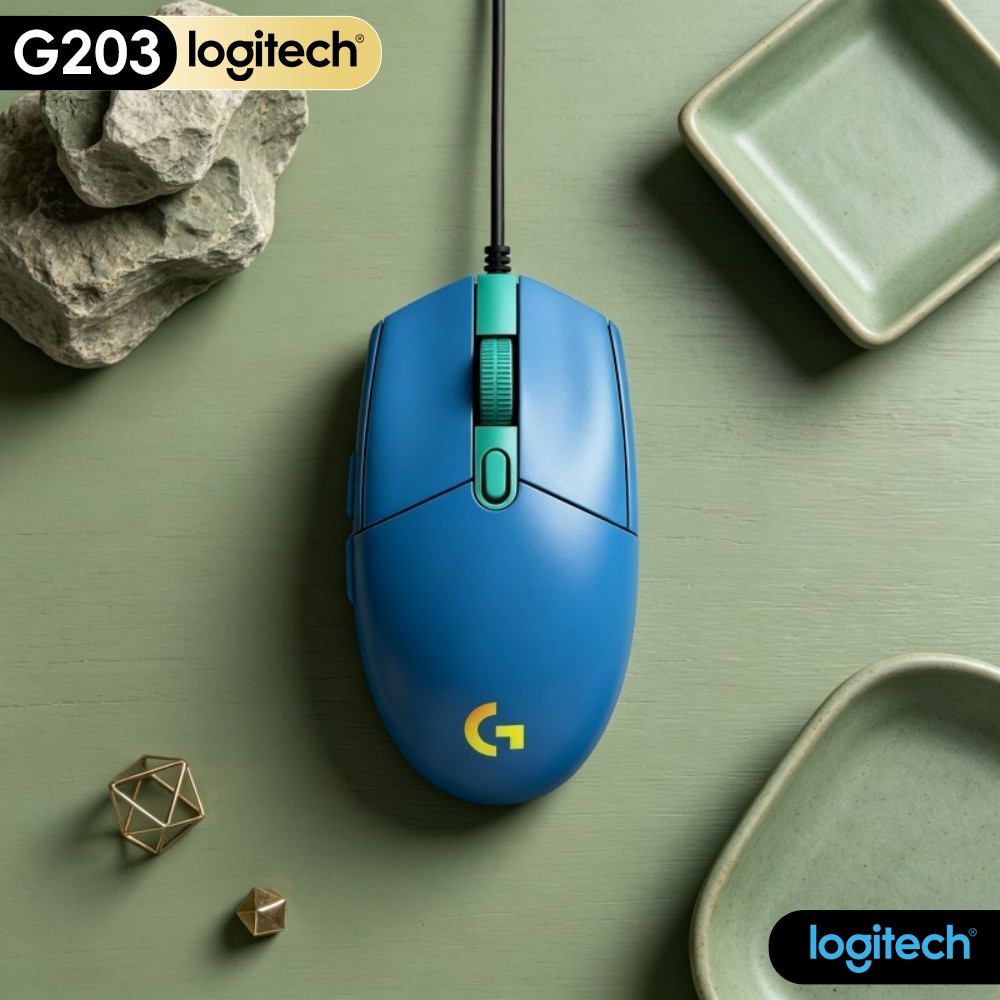 Logitech Mouse G203 - Mouse Gamer Com Fio Logitech G203,