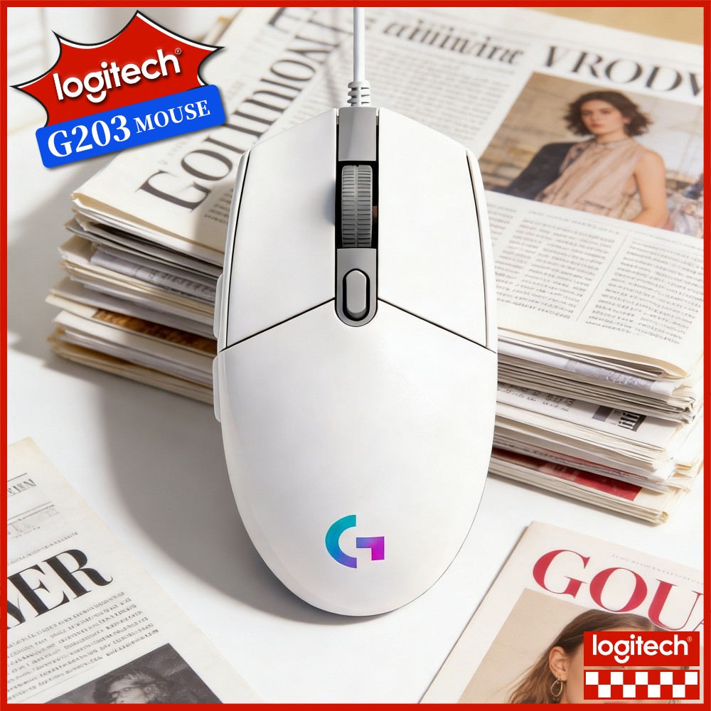 Logitech Mouse G203 - Mouse Gamer Com Fio Logitech G203,