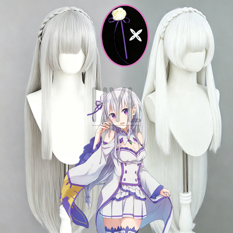 Tech Accessories For Men - Peruca de cosplay anime re:zero emilia,