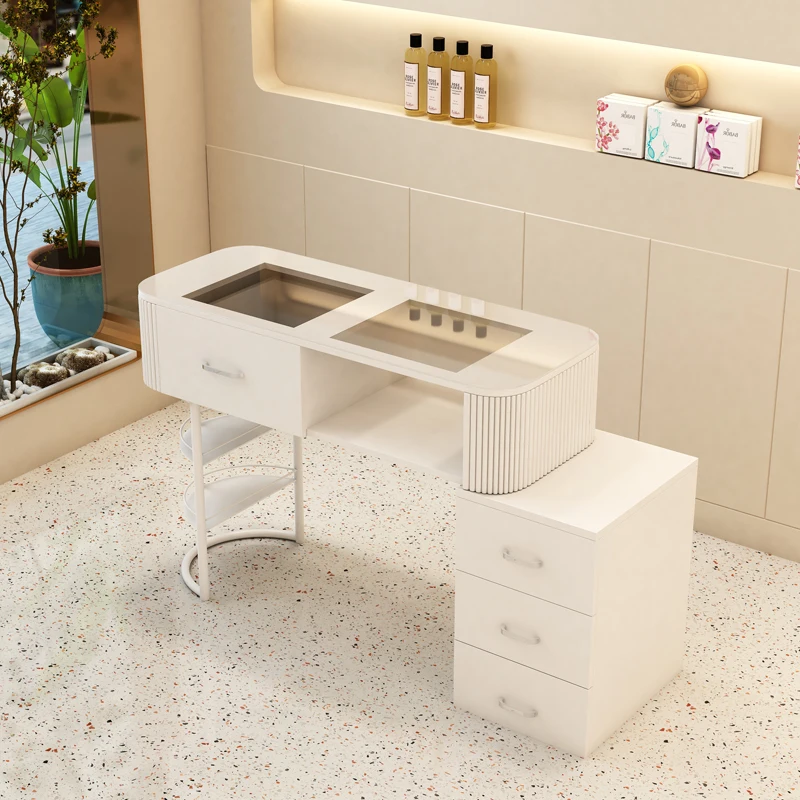 Tech Table Accessories - Mesa de Manicure Luxuosa Nórdica Branca