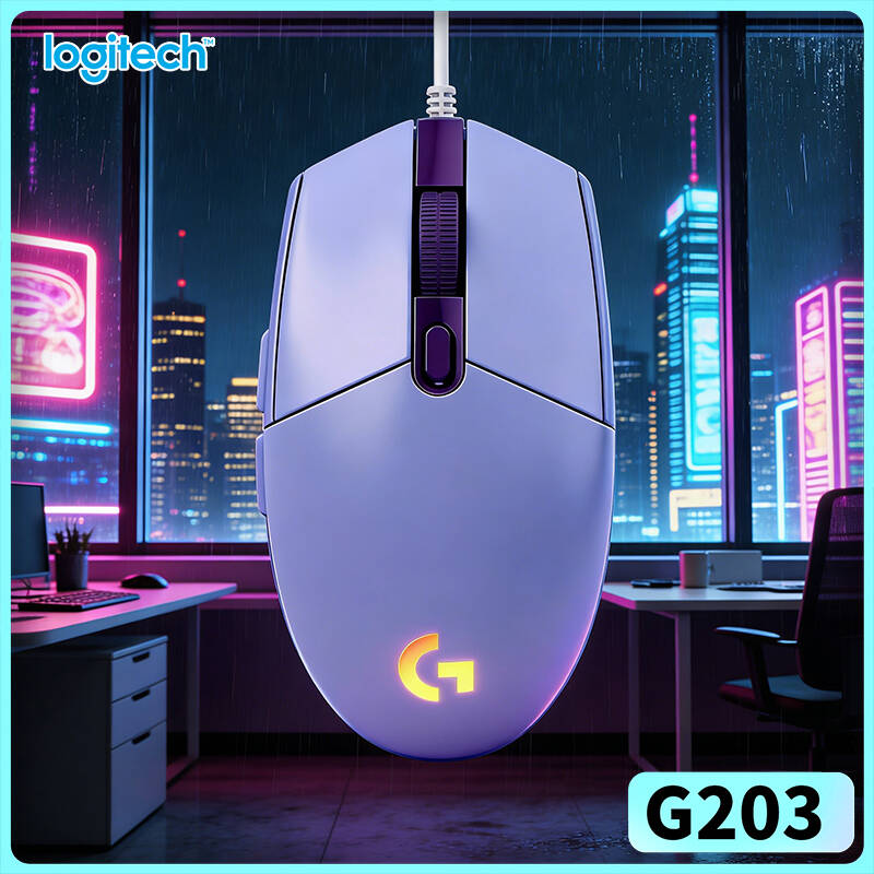 Logitech Mouse G203 - Mouse Gamer Logitech G203 com Sensor
