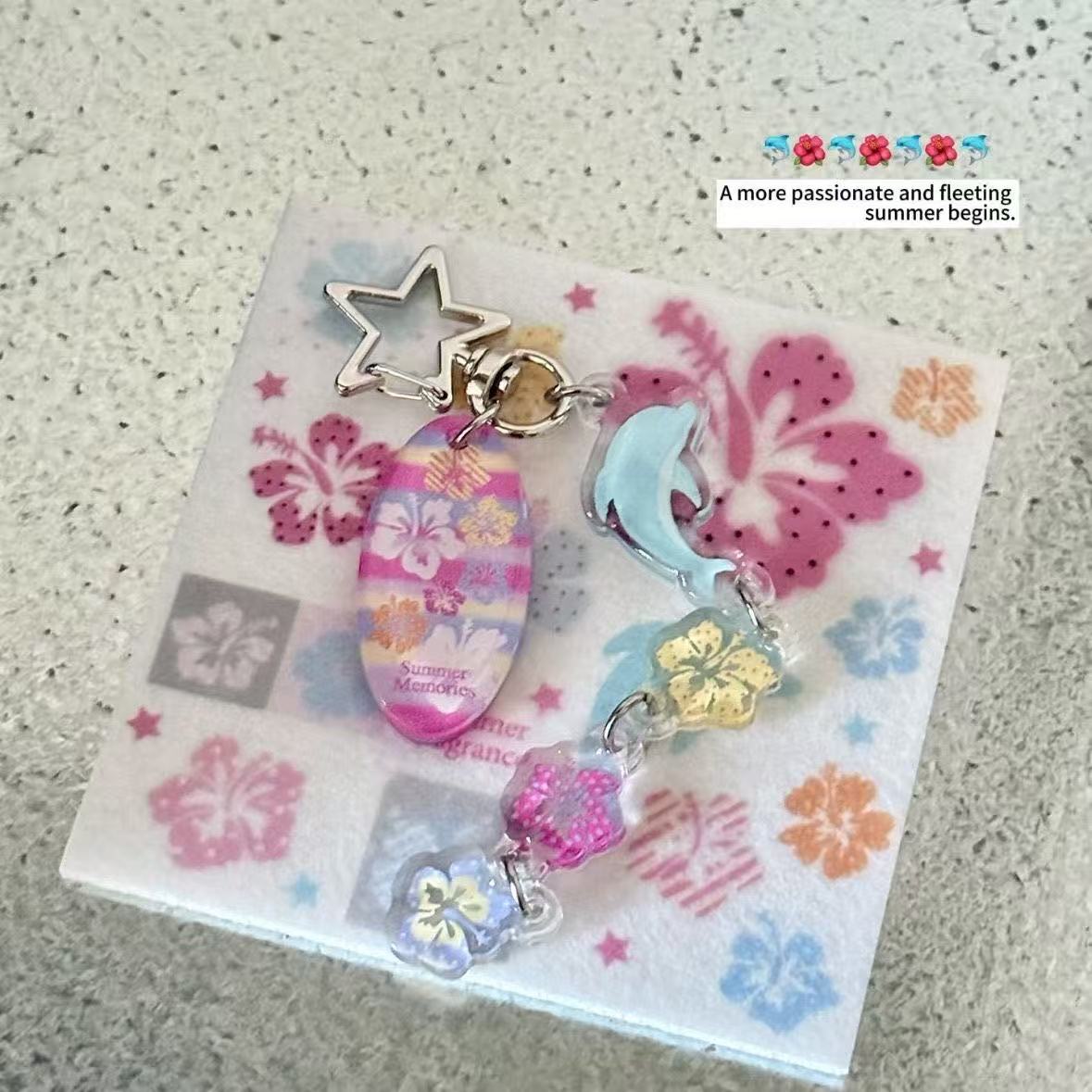 Tech Girl Accessories - Chaveiro de Verão com Golfinho Havaiano