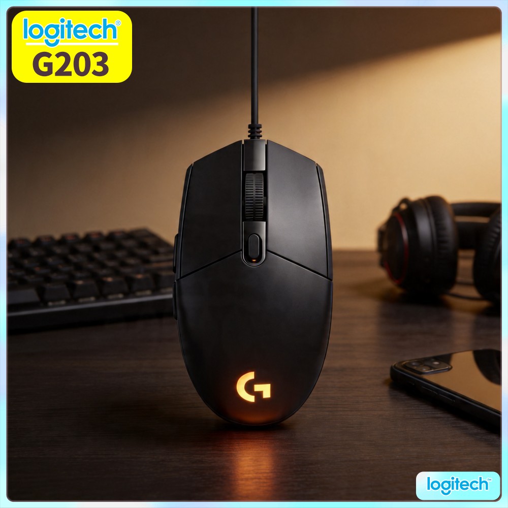 Logitech Mouse G203 - Mouse Gamer com Fio Logitech G203