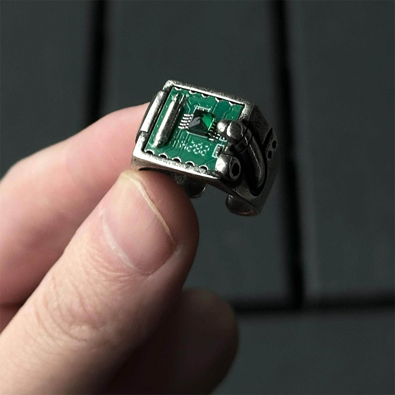 Anel de Joia com Padrão PCB In - Tech Accessories Industry avaliação e preço