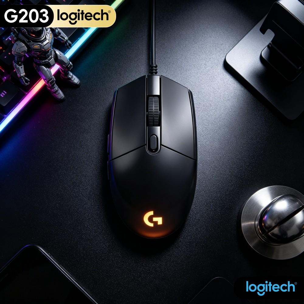 Mouse Gamer com Fio Logitech G - Logitech Mouse G203 avaliação e preço