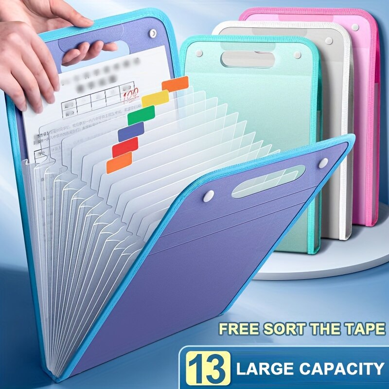 13 Pocket File Folders Portabl - Document Scanner Portable avaliação e preço